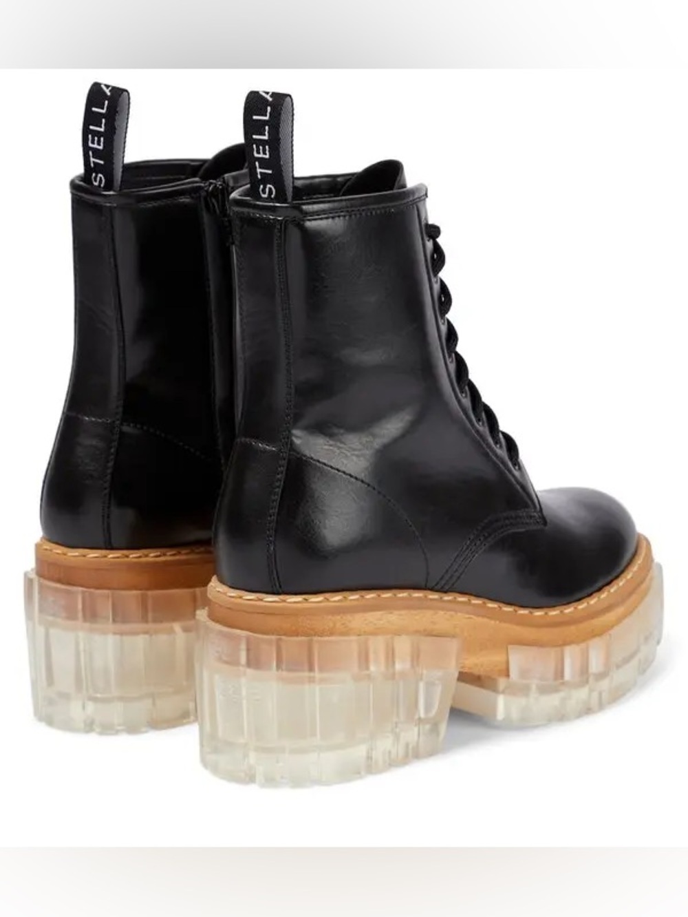 Stella McCartney Black Emilie Combat Boots - Picture 3 of 9